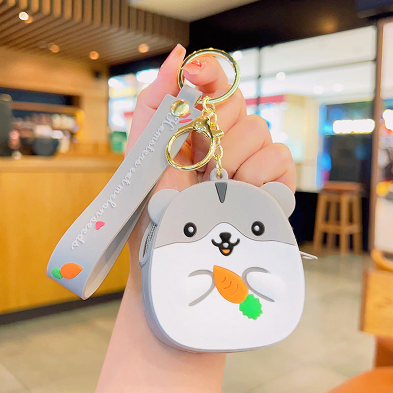 Wholesale Hamster Mini Silicone Coin Purse Keychain